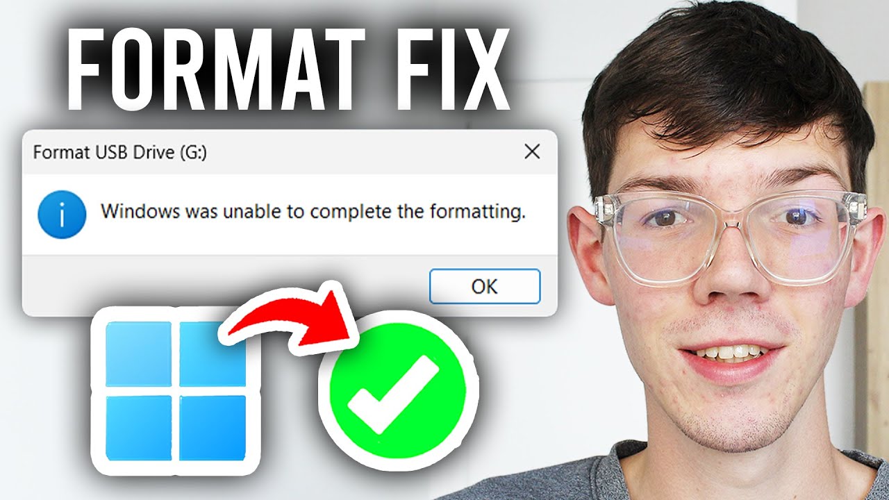 How To Fix Windows Was Unable To Complete Format - Step By Step - YouTube