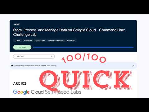 Store, Process, and Manage Data on Google Cloud - Command Line: Challenge Lab #ARC102 #googlearcade