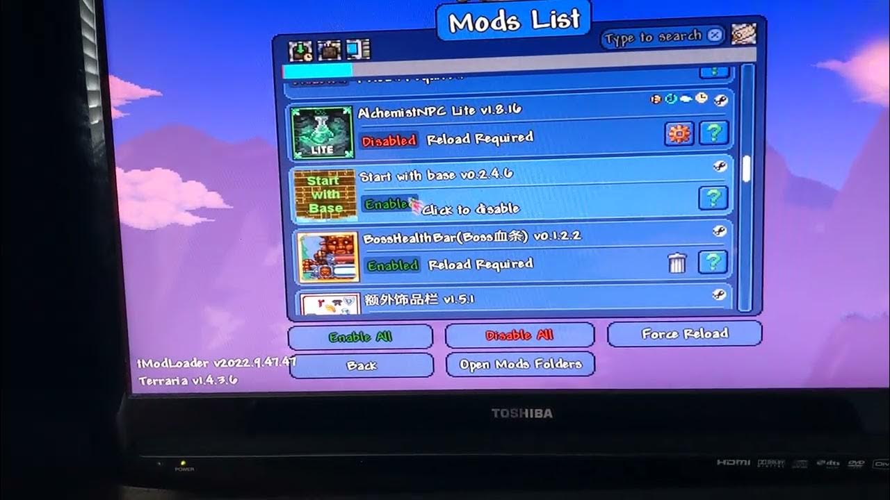 The Mod setup for calamity playthrough. thatsjustgreat6701 YouTube