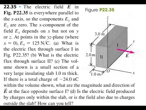 The electric field in is everywhere parallel to the -axis, so the ...