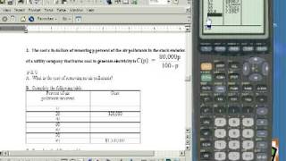 Rational functions using a graphing calculator, asymptotes, maximums and minimums part 3