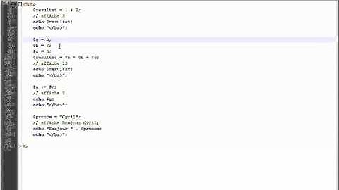 PHP et MySQL Manipuler des variables grâce aux opérateurs