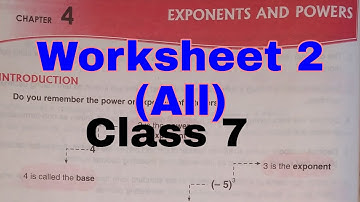D.A.V|| Worksheet 2|| All|| Chapter 4|| Class 7