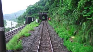 台鐵 74次莒光號 八堵-新城 後側路程景