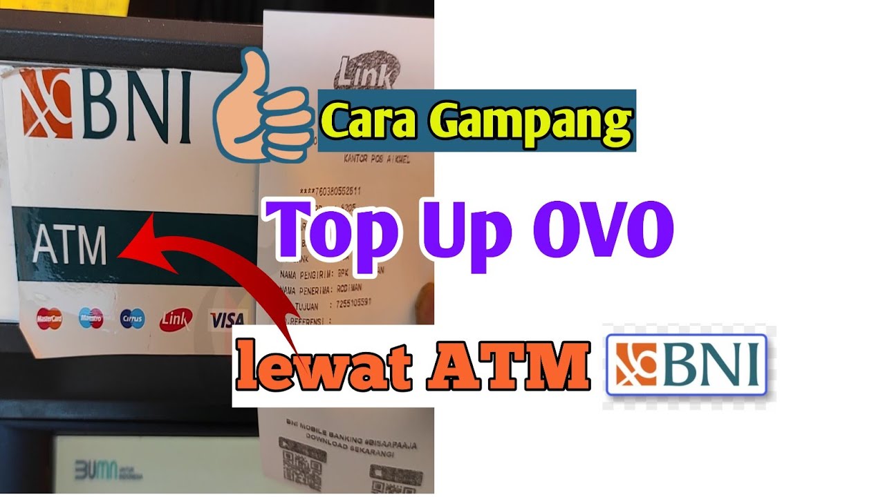 g9up'ovo  2022 New  Cara Top Up OVO Lewat ATM BNI