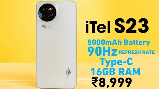 iTel S23 16GB Ram, 5000mAh Battery, 50MP Camera, 90Hz Refresh Rate, Type C Charger !!