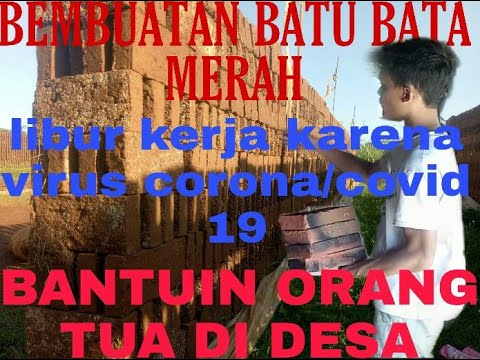 PEMBUATAN BATU BATA  MERAH  BANTUIN ORANG TUA  DI DESA 