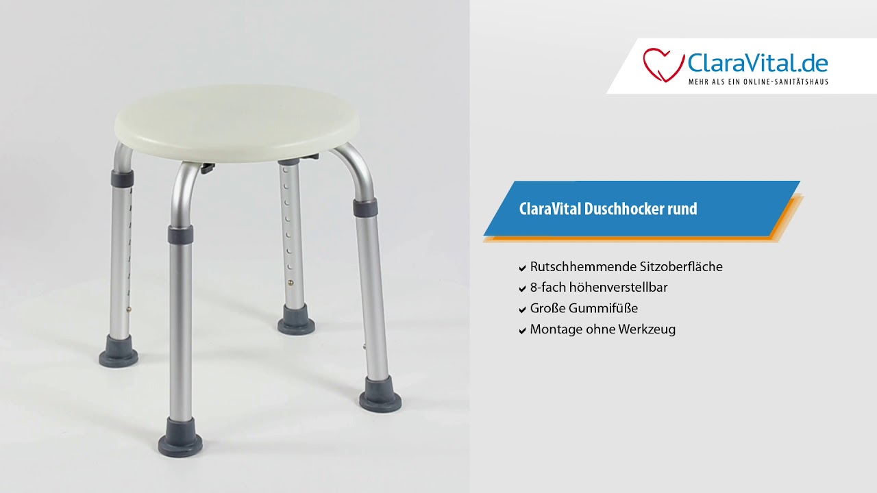 ClaraVital Duschhocker rund