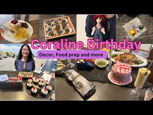 Coraline Birthday, Planning, Decorating, and Fun treats! #coraline