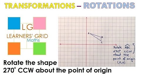 ROTATIONS (rotating 270 degrees counter-clockwise about point of origin)