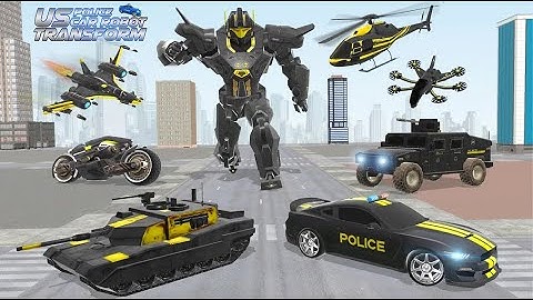 US Police Robot Car Battle Game || US Police Robot Transform 3D Unity Game