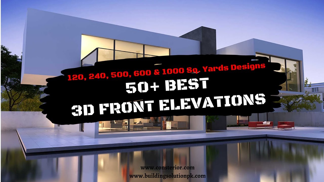 50+ Unique & Stylish 3D Elevation Of Houses | Modern House 3D Views By ...