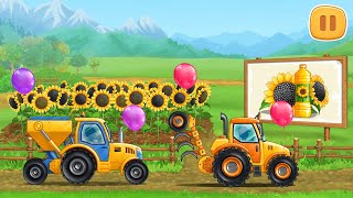 GAME ANAK-ANAK MERAKIT TRAKTOR PEMBAJAK,PENANAM BENIH,PENYIRAM,PEMANEN BUNGA MATAHARI screenshot 5