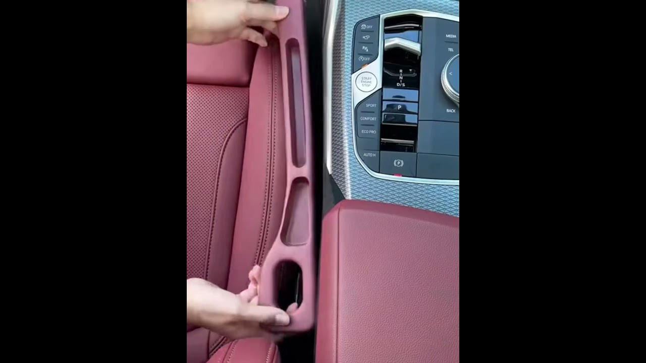 2Pcs Car Seat Gap Filler Seat Crevice Storage Box Bag Between Seats