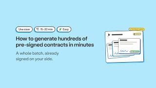 Generate hundreds of pre-signed freelancer contracts (or any type) in few minutes