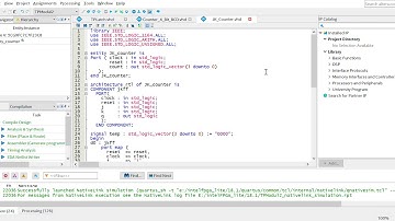 JK Flip-flop counter Using Quartus Prime Lite