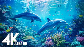 Aquarium 4K VIDEO (ULTRA HD) - Beautiful Coral Reef Fish - Relaxing Sleep Music
