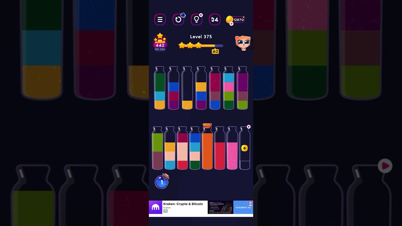 Get Color: Color Sorting Game | Level 375 | NO REVERTS 