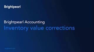 Inventory value corrections