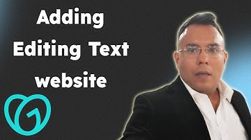 Adding and Editing Text in the Godaddy website Builder