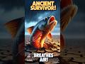 “LUNGFISH: ANCIENT FISH That Breathe Air and Sleep in Mud!” #shorts #viralshorts#prehistoric