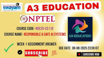 NPTEL Responsible & Safe AI Systems Week 1 Assignment Answers | July–Dec 2025 | NOC25-CS118