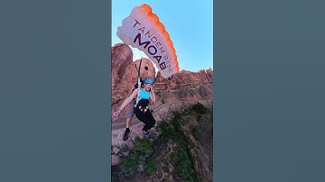 You are going to feel every second of this Tandem BASE jump#youtubeshorts #reaction #emotional #moab