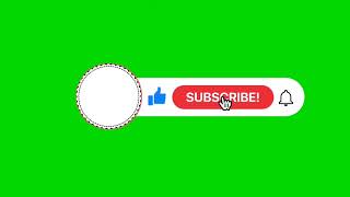 Green screen Subscribers button copyrights free green screen template