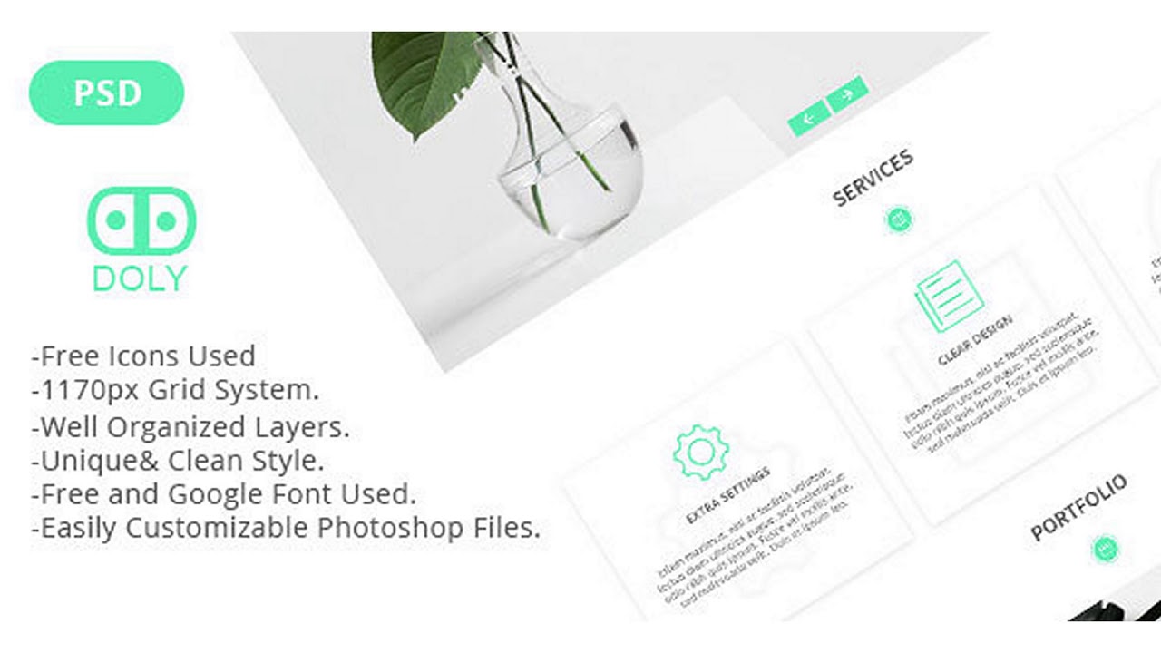 Doly - Creative One Page PSD Template | Themeforest Website Templates ...