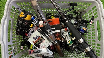 Video 804: Thanh Lí Lô Máy Bãi Japan Giá Rẻ - Cần Lure Rút Mini 1m8L - Phụ Kiện Dù PE, Cước Mĩ,…