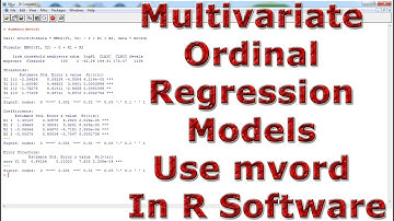 Multivariate Ordinal Regression Models Use mvord With (In) R Software