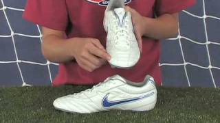 Nike Tiempo Super Ligera White/Sapphire Blue Firm Shoes - YouTube