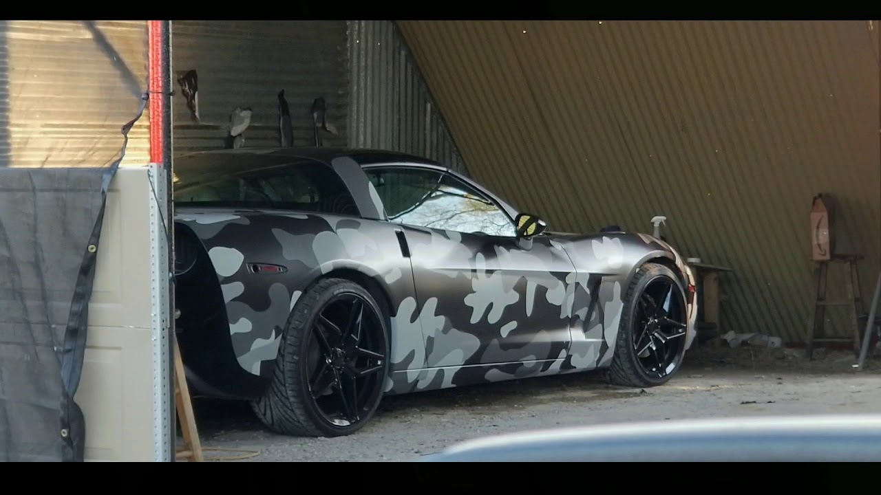 Camo Corvette wrap