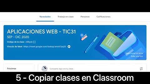 5 - Copiar una clase de Google Classroom