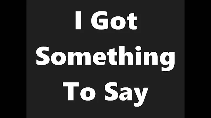 I Got Something To Say - James Skaggs