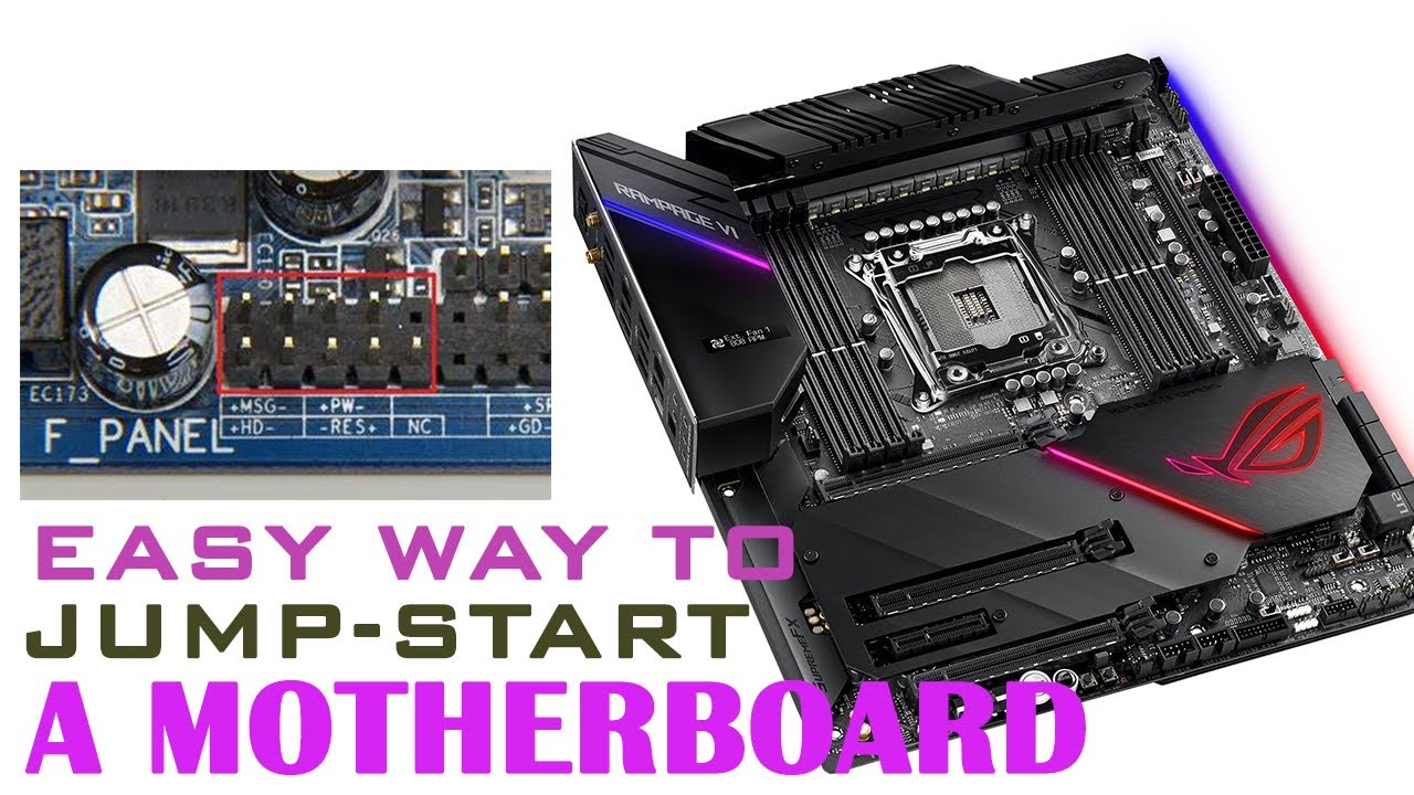 How to Turn on PC Without Case or Power Botton - YouTube