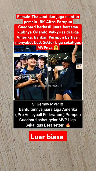 Wow Luar Biasa Masih ingat Setter IBK Altos asal Thailand yang Gemoy?? dia juara di amerika
