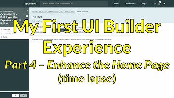 My First UI Builder Experience - Part 4 - Enhance the Home Page