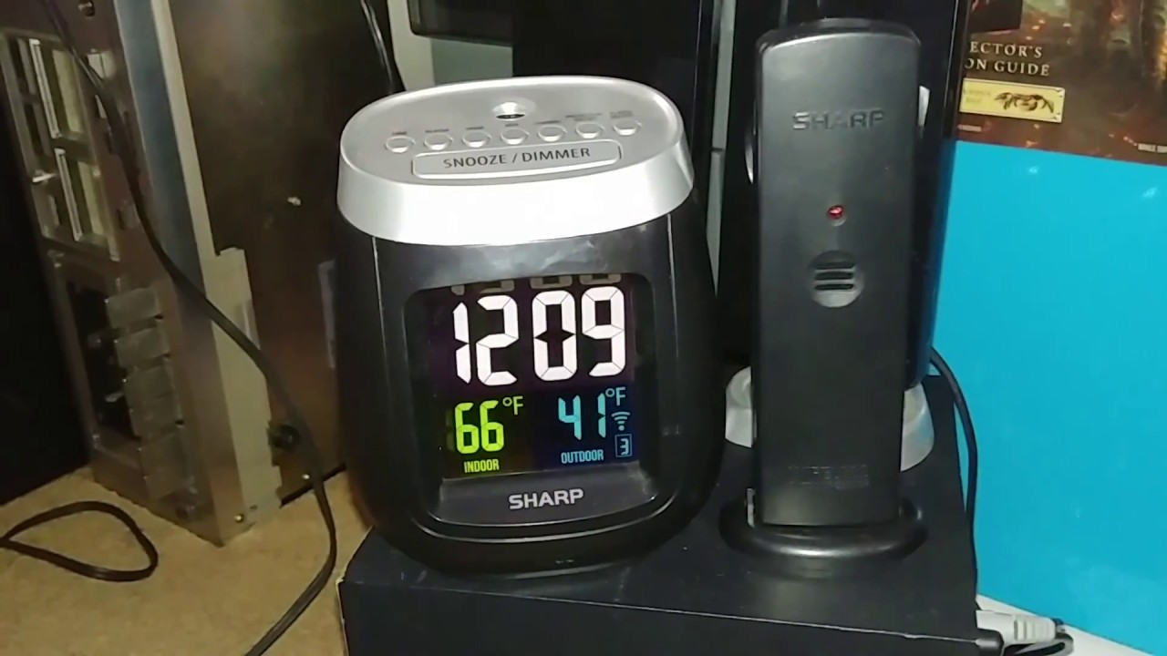 Sharp projection clock wireless transmitter issue - YouTube