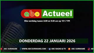 ABC Actueel donderdag 22 januari 2026