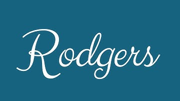 Learn how to Sign the Name Rodgers Stylishly in Cursive Writing
