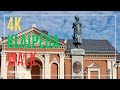 4k lithuania klaipeda walk  old town along dana river with city sounds