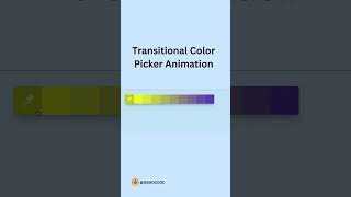 Transitional Color Picker Animation || animation css threejs coding developer codepen