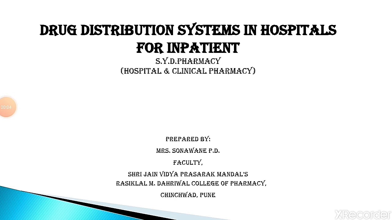 Drug Distribution Systems In Hospitals For Inpatient Individual Order drug-distribution-systems-in-hospitals-for-inpatient-individual-order