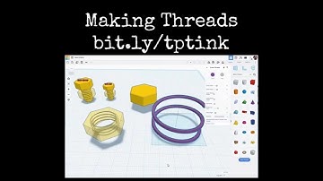 TinkerCAD Tips! Making Threads Made Easy! Part 2.     #tinkercad #caddesign #3dprintable #3dprinting
