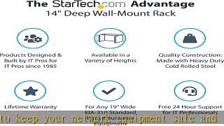 StarTech.com 6U Wall Mount Network Rack - 14 Inch Deep (Low Profile) - 19" Patch Panel Bracket for