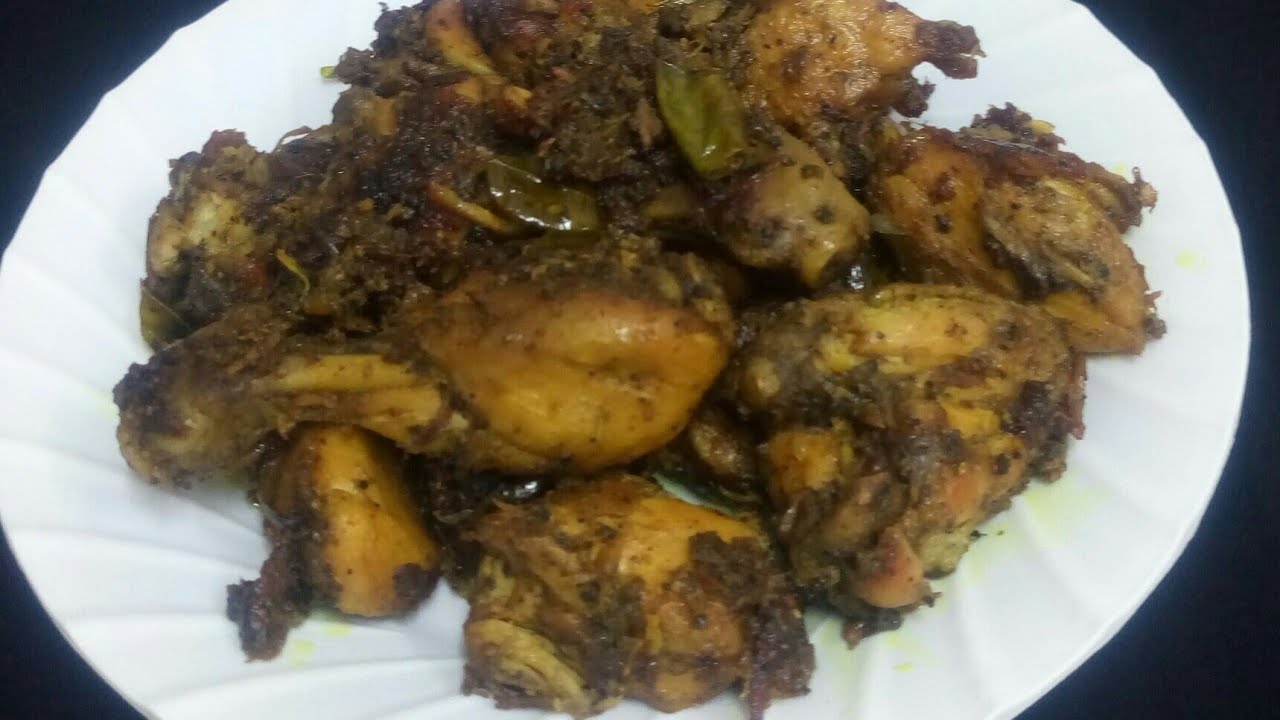Pepper chicken fry, kerala style recipe YouTube
