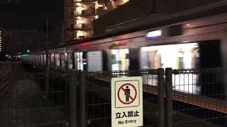 JR西日本  学研都市線　207系1000番台　更新車　普通　西明石行き　放出駅到着