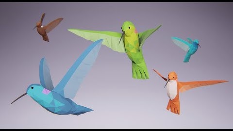 Low Poly Bird: Hummingbird (Stylized Character for Unreal Engine & Unity)