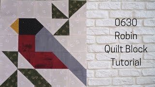 0630 Robin Free Quilt Block Tutorial | Block of the Day 2023 | Accuquilt | Carol Thelen